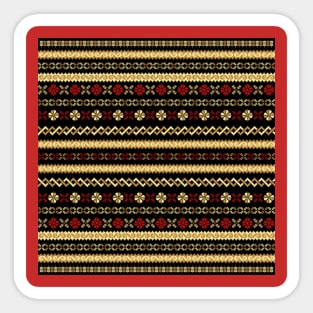 Embroidery Romanian Black,red,gold. Sticker